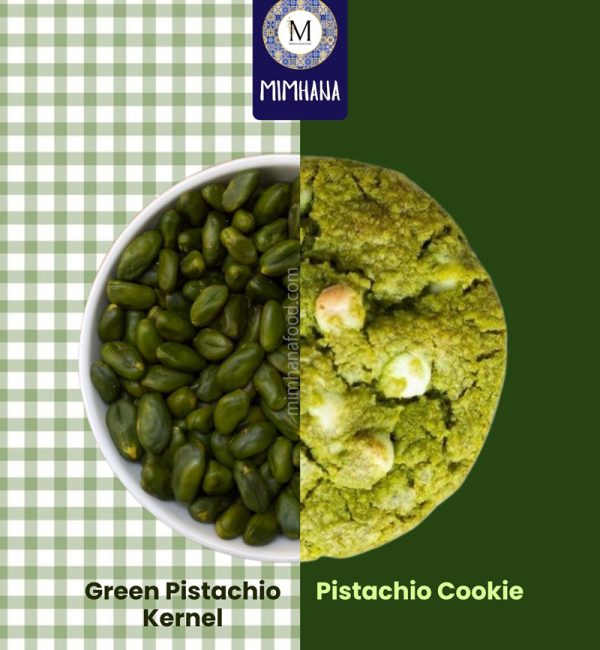 Green pistachio kernels used in pistachio cookies